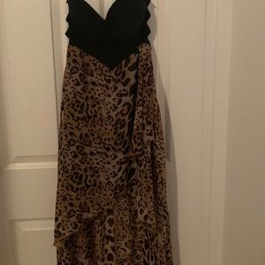 Strapless open back dress